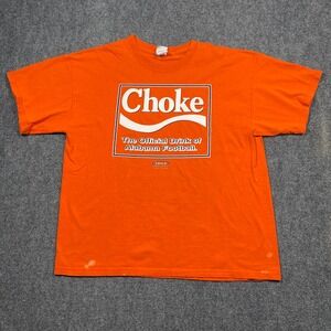 Smack Choke The Official Drink of Alabama Football Orange T Shirt Mens‎ XL